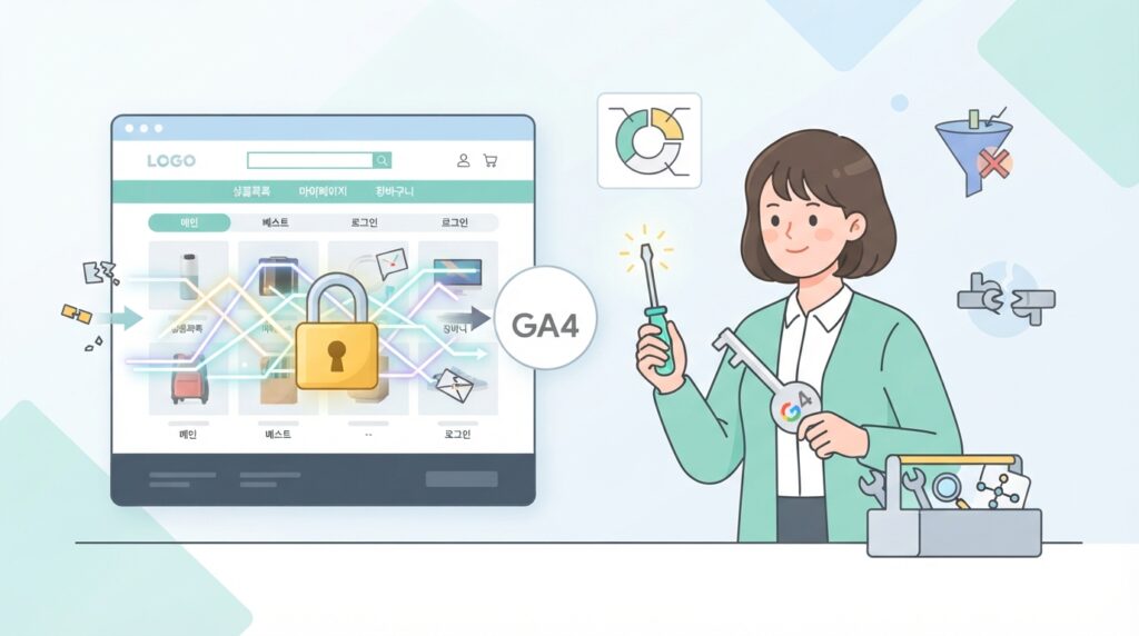 임대몰 GA4 세팅에서 자주 나오는 오류 대표 이미지